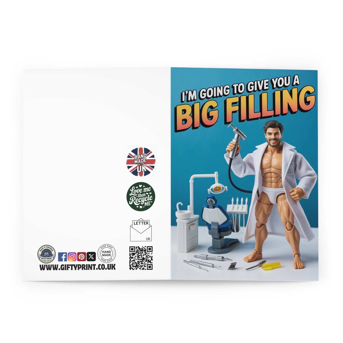 Funny Gay Valentine’s Card – LGBTQ+ Love Humour Big Filling Open