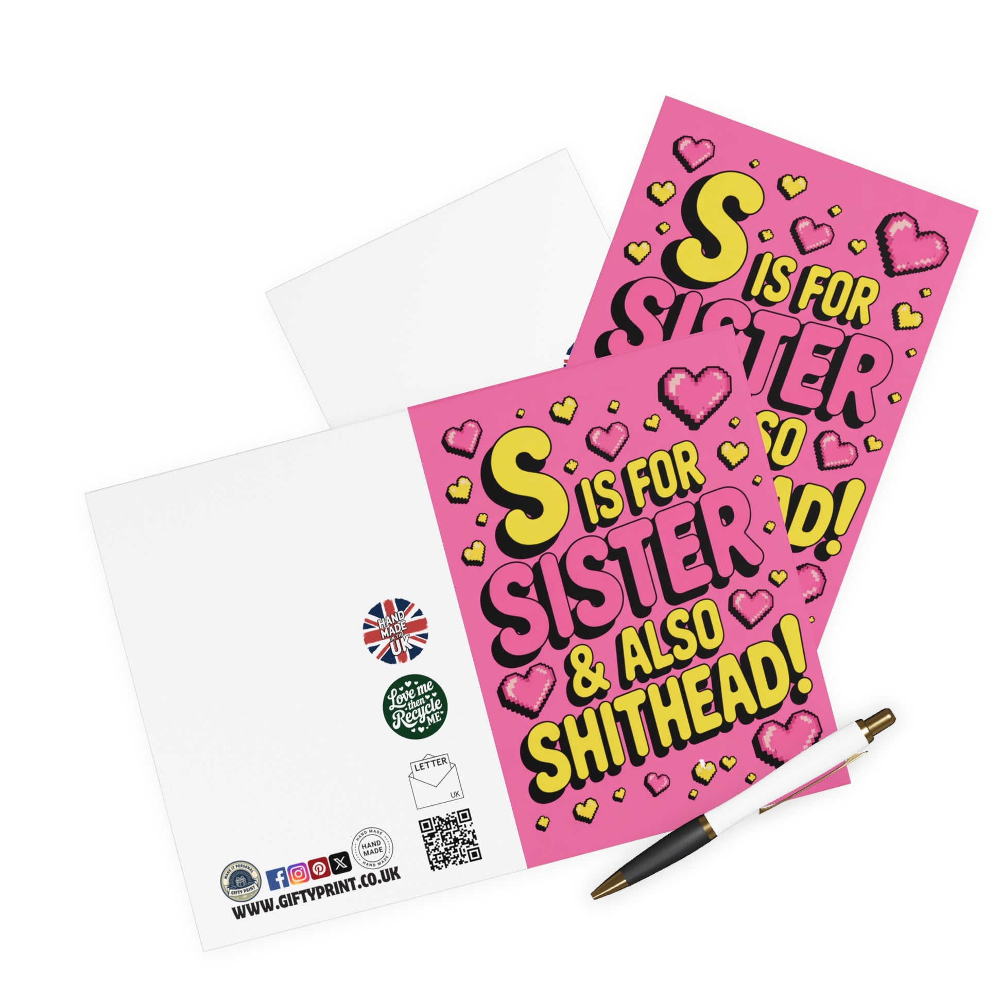 Funny Sister Birthday Card S Is For Sister & Also Shithead 4