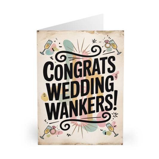 Funny Wedding Card Congrats Wedding Wankers