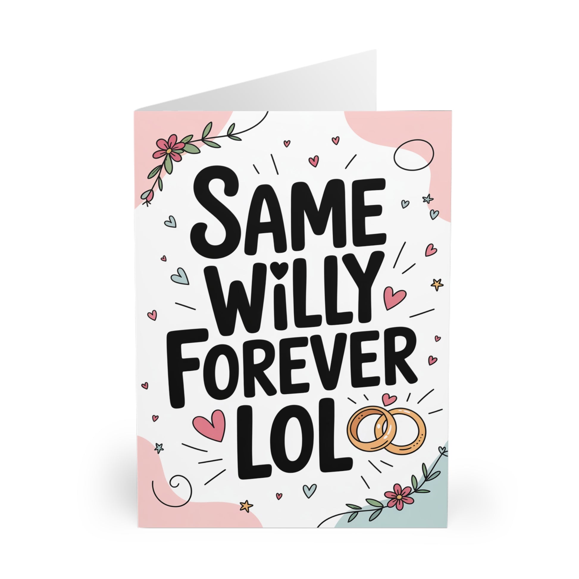 Funny Wedding Card Same Willy Forever