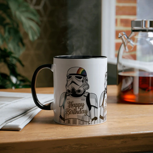 Gay Birthday Mug Gay Rainbow Stormtrooper