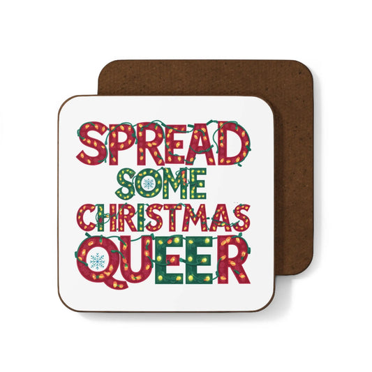 Gay Christmas Coaster Spread Some Christmas Queer