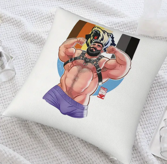 Gay Bear Daddy Cushion Cover 45cm x 45cm 