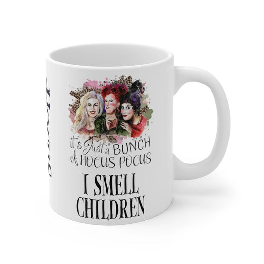 right side Halloween Mug Hocus Pocus I Smell Children