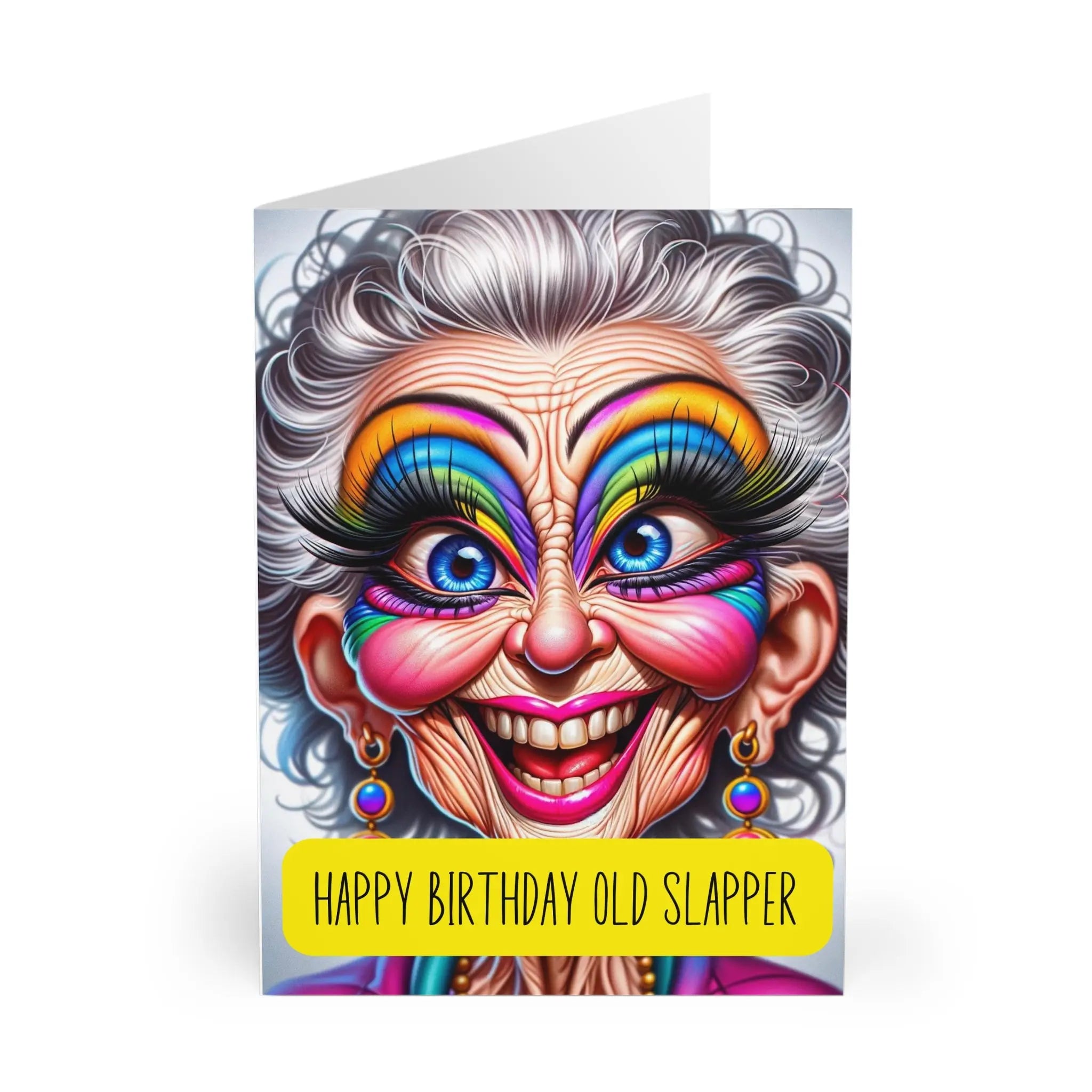 Funny Birthday Card Happy Birthday You Old Slapper | Gifty Print