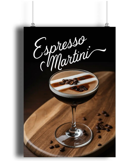 Home Bar Wall Art Print Espresso Martini Cocktail