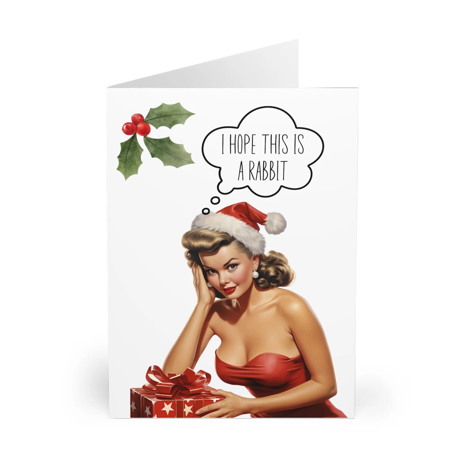 Ihopethisisarabbitrudechristmascards rude christmas card i hope this is a rabbit | gifty print