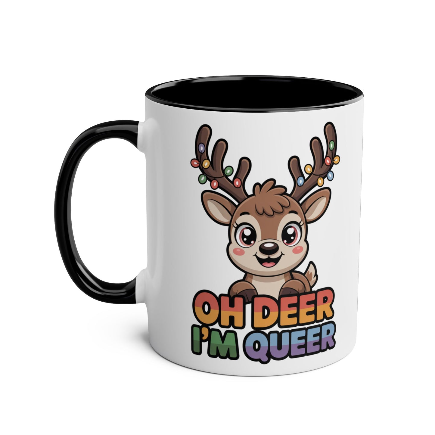 Gay Christmas Mug – Oh Deer I’m Queer