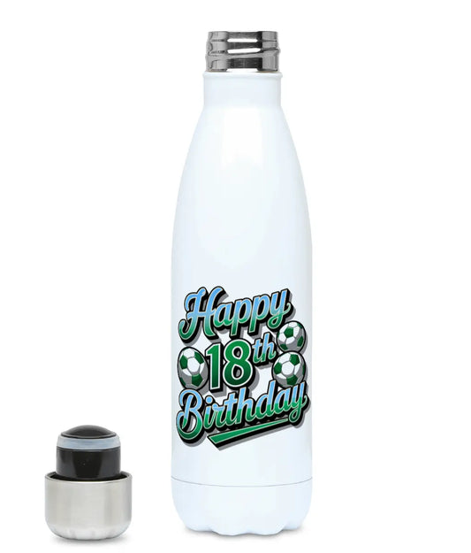 18th Birthday Gift Football 18th Water Bottle Insulated - Gifty Print