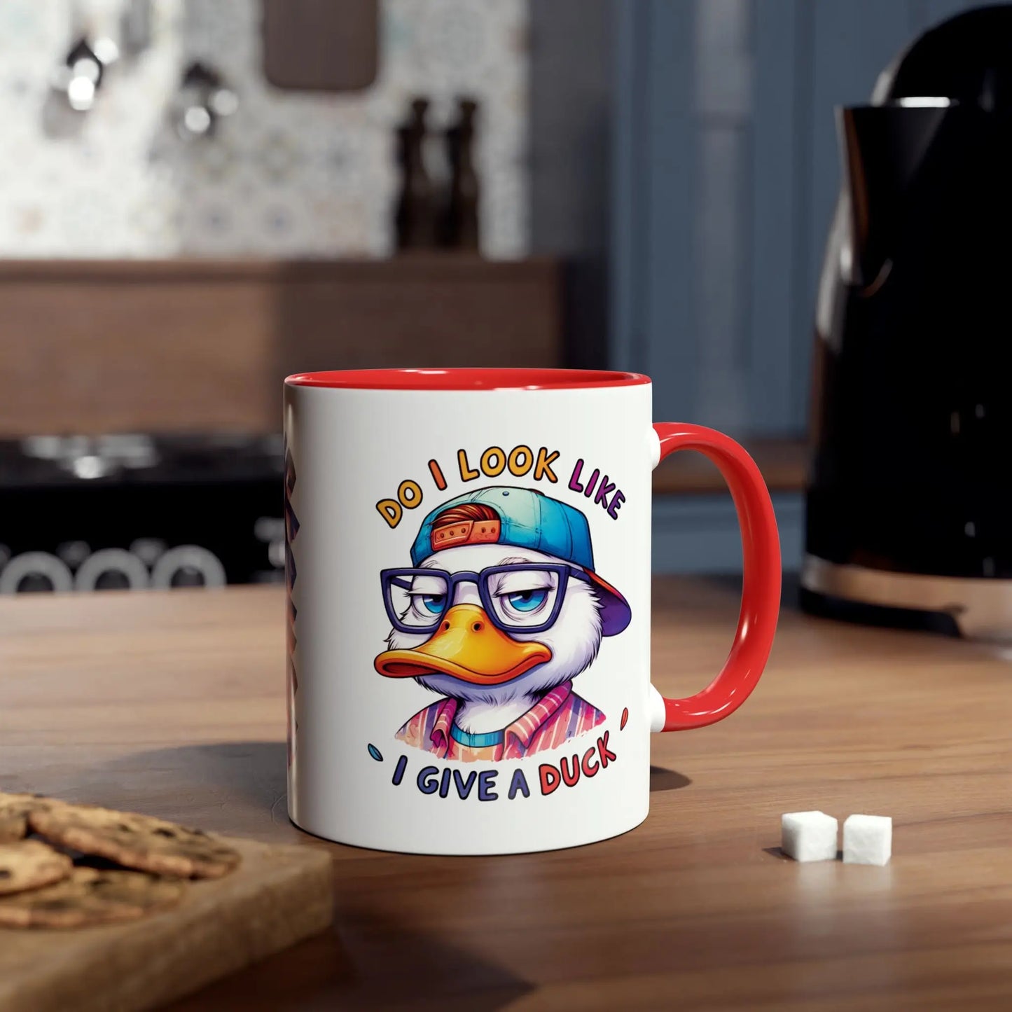 Context Personalised Do I Look like I Give A Duck Red Mug