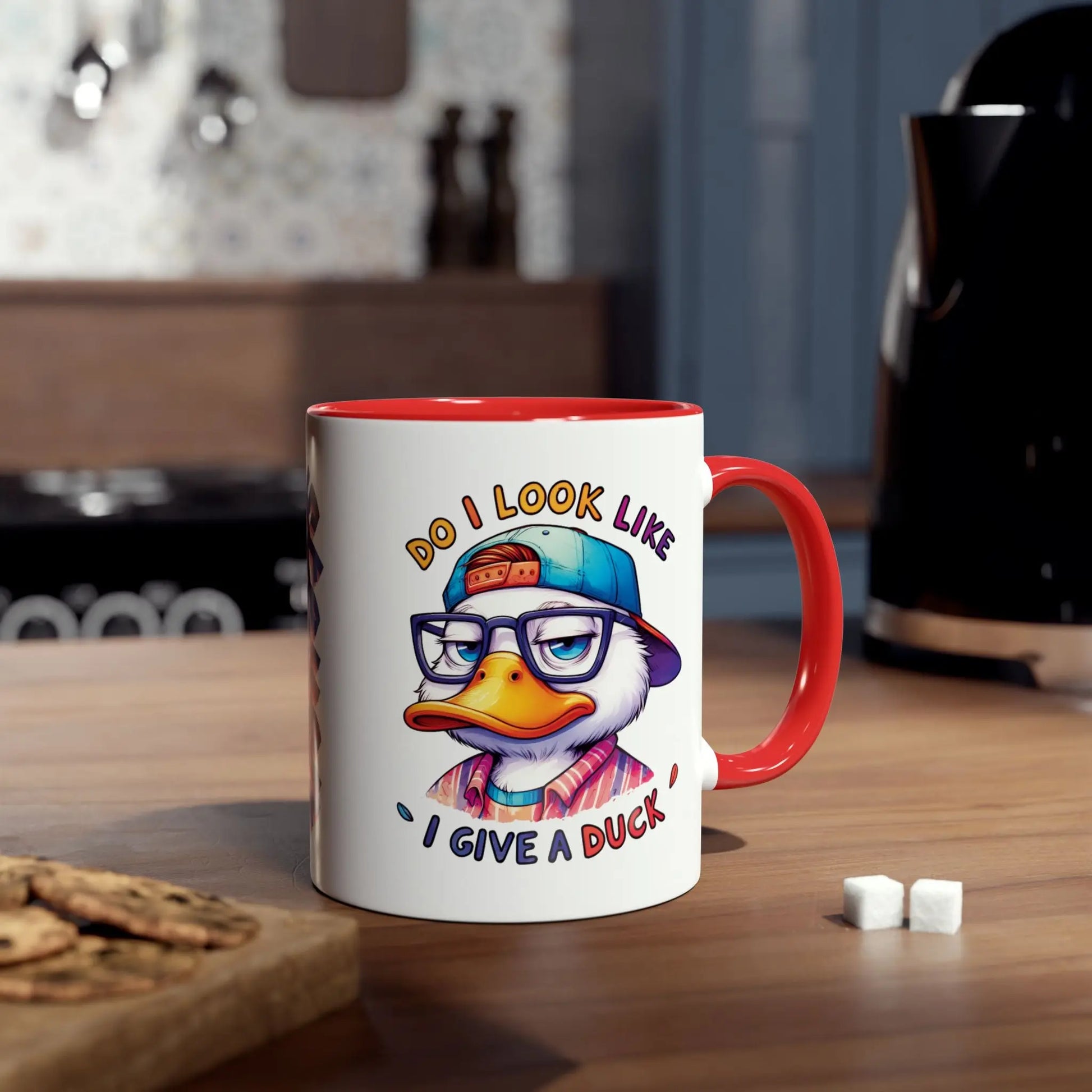 Context Personalised Do I Look like I Give A Duck Red Mug