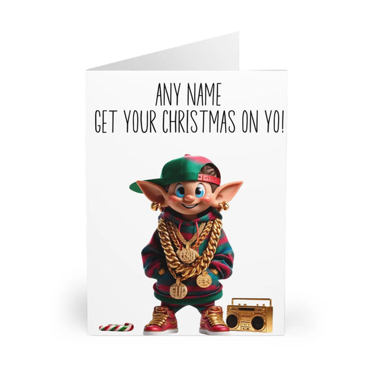 Close Up Of Personalised Christmas Elf Card Get Your Christmas On Yo!