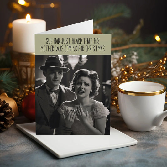 Personalised Christmas Card She Heard That His Mother Was Coming