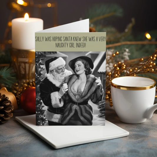 Personalised She Was Hoping Santa Knew She Had Been A Naughty Girl