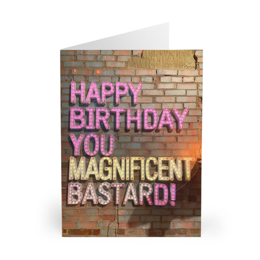 Rude Birthday Card Happy Birthday You Magnificent Bastard F