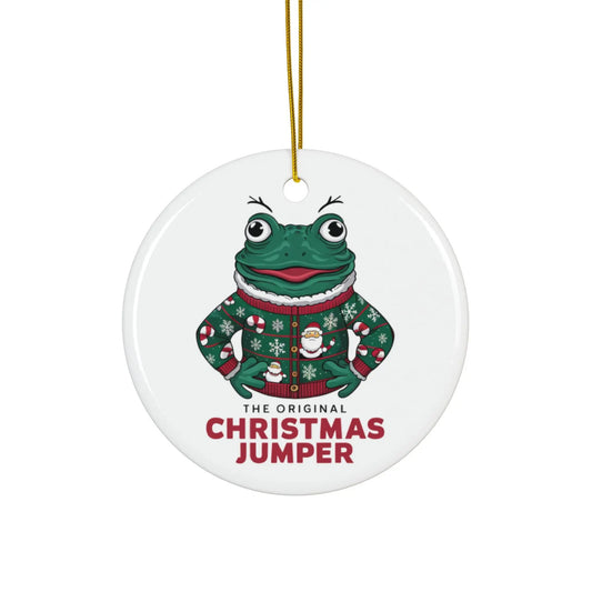 The Original Christmas Jumper Frog Christmas Tree Bauble