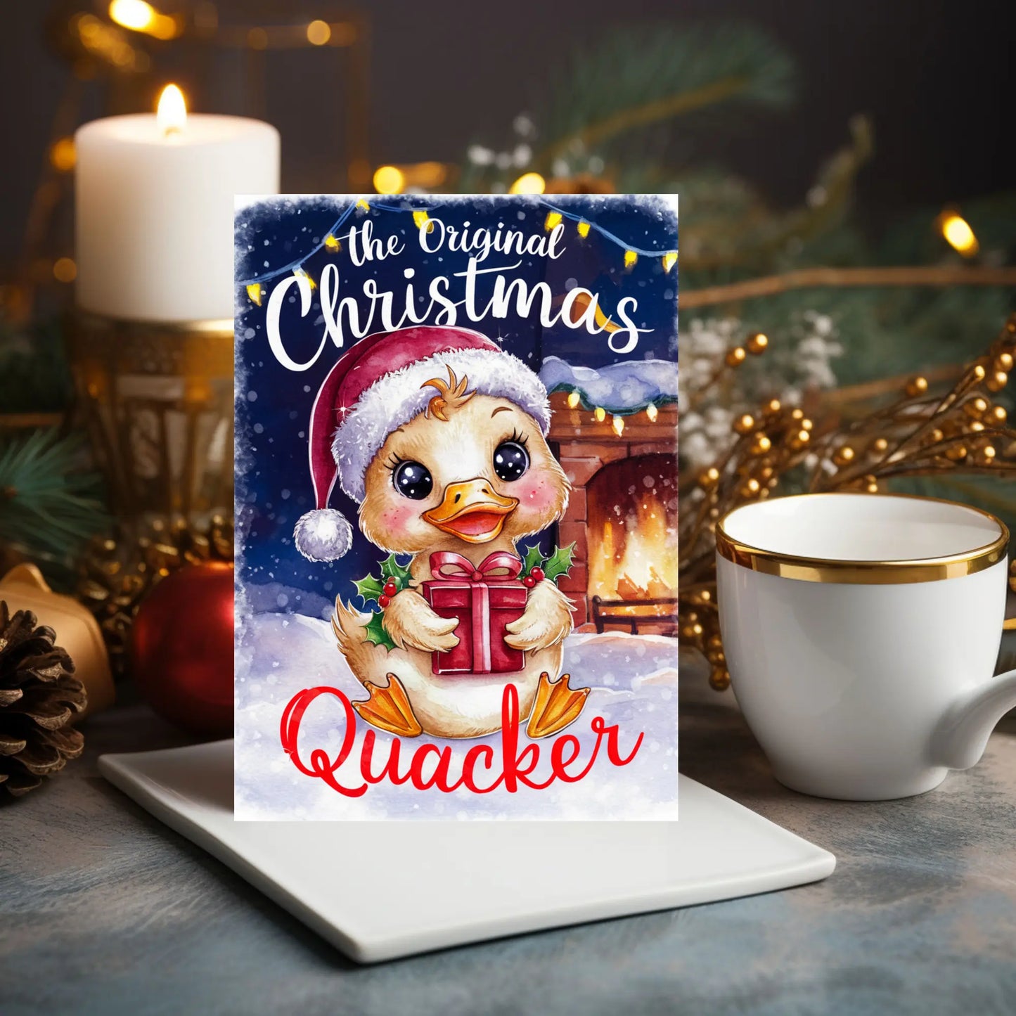 Funny Christmas Card The Original Christmas Quacker