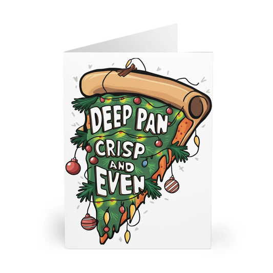 front of Christmas Card Deep Pan Crisp & Even