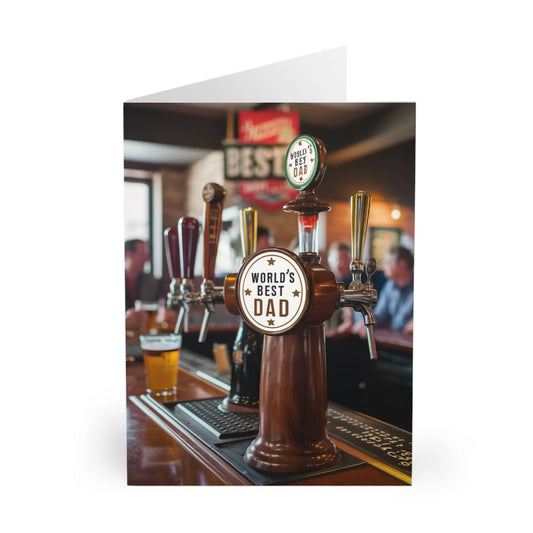 Front Fathers Day Card World's Best Dad Beer Pump