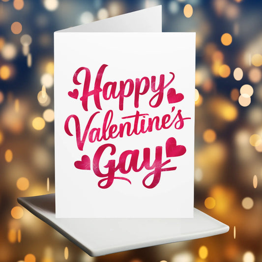 Funny Gay Valentines Day Card Happy Valentines Gay