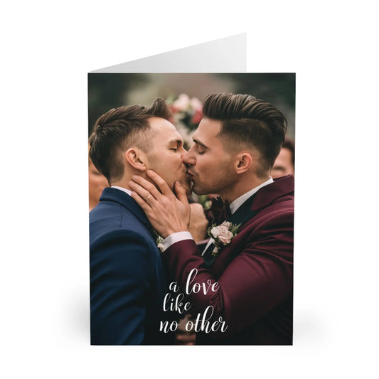 front of Gay Wedding Card A Love Like No Other Grooms