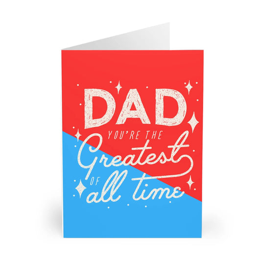 close up of Fathers Day Card Greatest Dad Of All Time